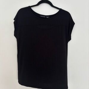 Tahari Black Short Sleeve Women's Tee